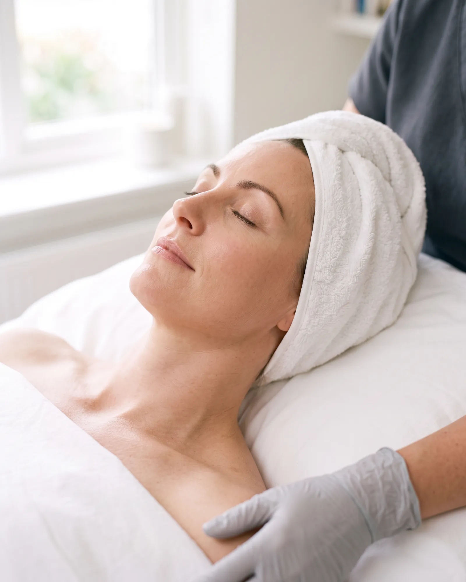 Smooth, healthy-looking skin after a skin treatment Smooth, healthy-looking skin after a skin treatment